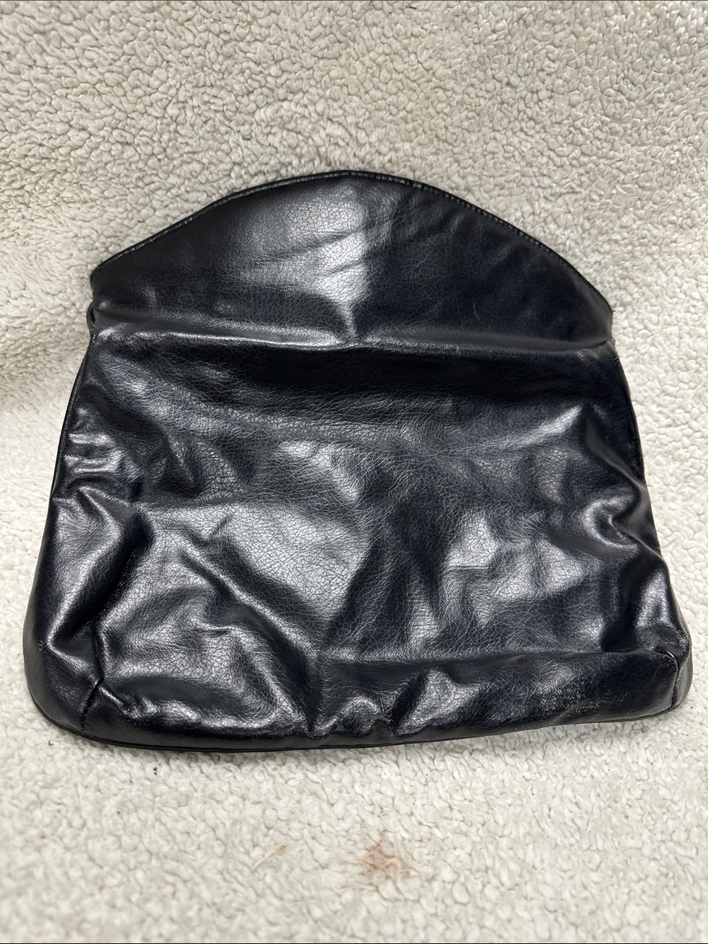 Jeanne S Ward Vintage Fold-Over Clutch, Soft Vegan Leather Snap Closure - Picture 5 of 7